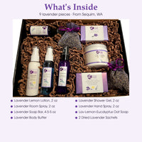 Lavender Spa Gift Box – 9-Piece Self-Care Set from Sequim, WA