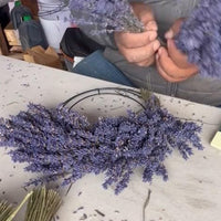 Natural Dried Lavender Wreath - 13" Diameter