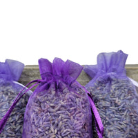 Fabric Sachet with Lavender Plant Detail (set of 3)