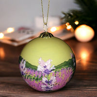 Hand Painted Lavender Ornament