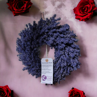 Natural Dried Lavender Wreath - 13" Diameter