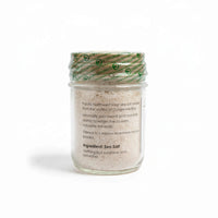 Back label of Sequim Sea Salt: solar sea salt from Dungeness Bay, filtered to 1 micron, ingredient sea salt