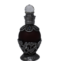 Perfume Bottle - Premium Pewter Encased - Hand Blown Glass
