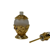 Perfume Bottle - Premium Pewter Encased - Hand Blown Glass