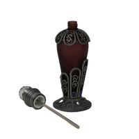 Perfume Bottle - Premium Pewter Encased - Hand Blown Glass