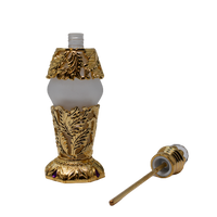 Perfume Bottle - Premium Pewter Encased - Hand Blown Glass