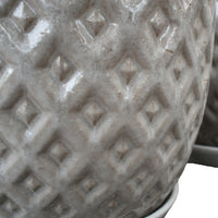 Paragon Ceramic Planter Pot with Drainage Saucer for Lavender