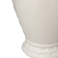 White Porcelain with Gloss Finish Vase with Detailing