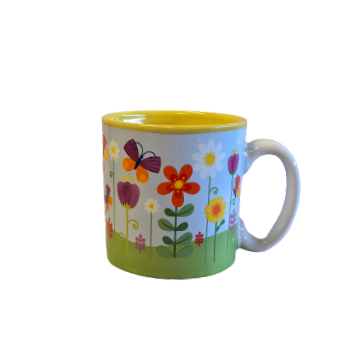 Ceramic Mug with a White Interior and Message