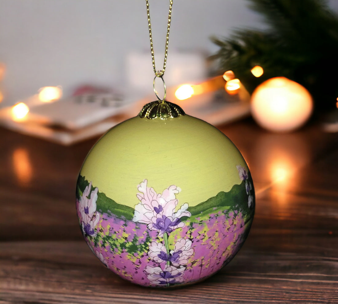 Hand Painted Lavender Ornament