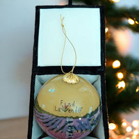 Hand Painted Lavender Ornament