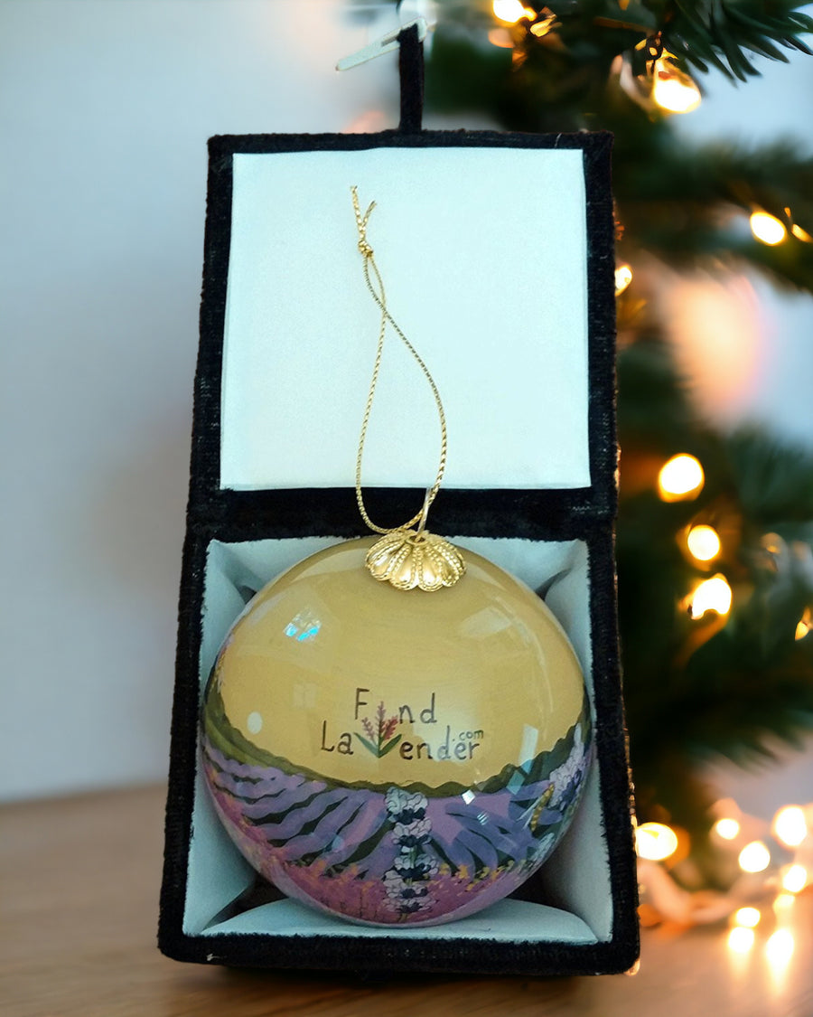 Hand Painted Lavender Ornament