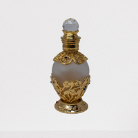Perfume Bottle - Premium Pewter Encased - Hand Blown Glass