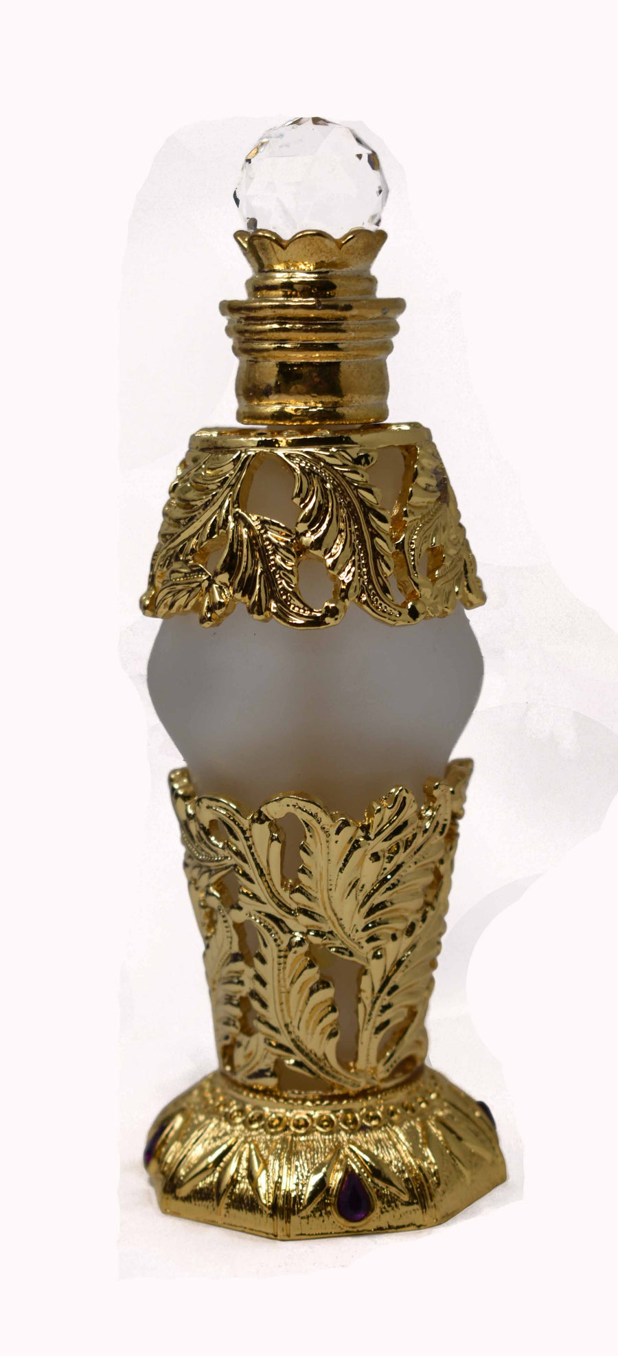 Perfume Bottle - Premium Pewter Encased - Hand Blown Glass