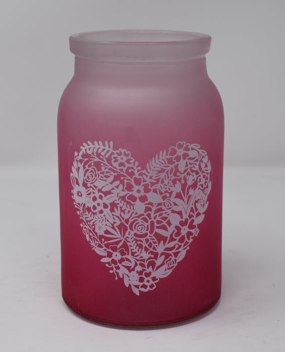 Pink Ombre Heart Vase