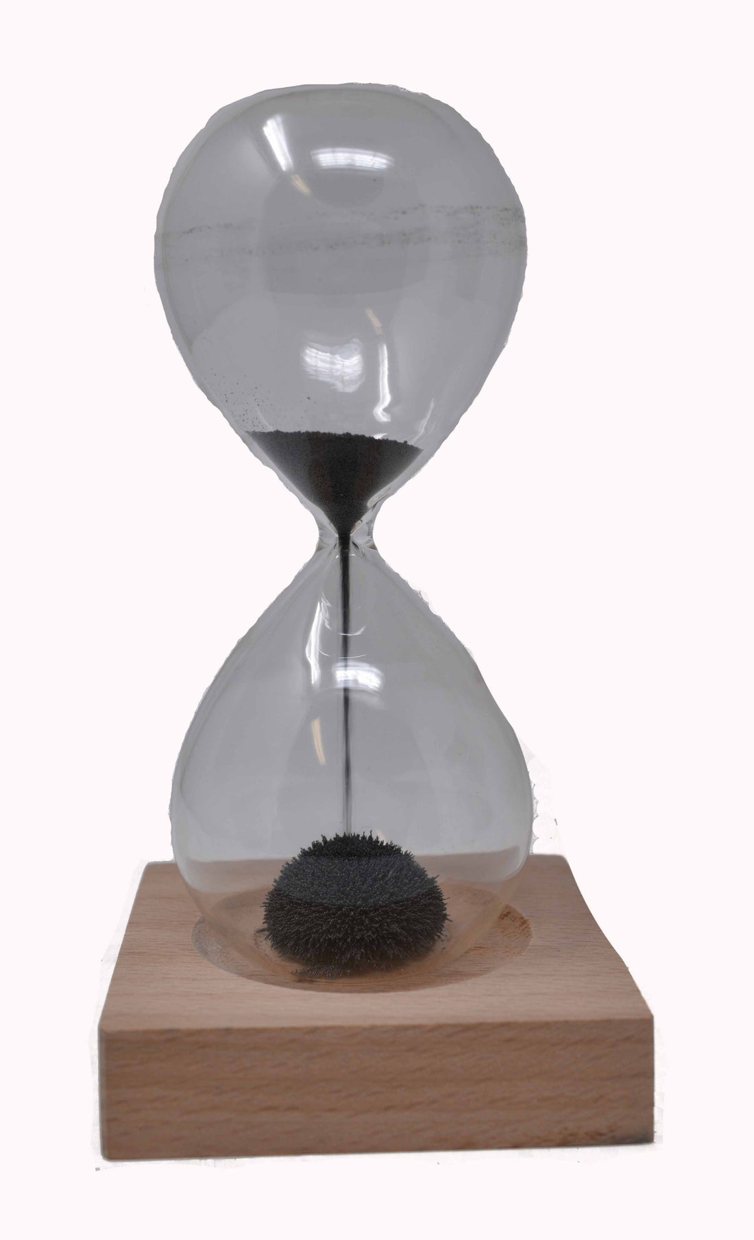 Magnetic Sand Timer Hourglass Wooden Base Home Decor Gift