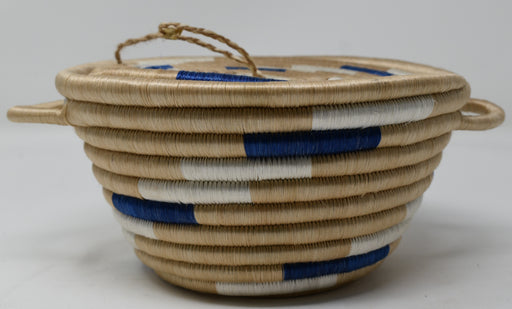 Handwoven Basket Blue&White