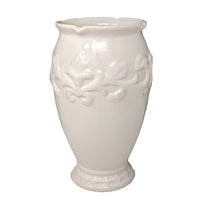 White Porcelain with Gloss Finish Vase with Detailing