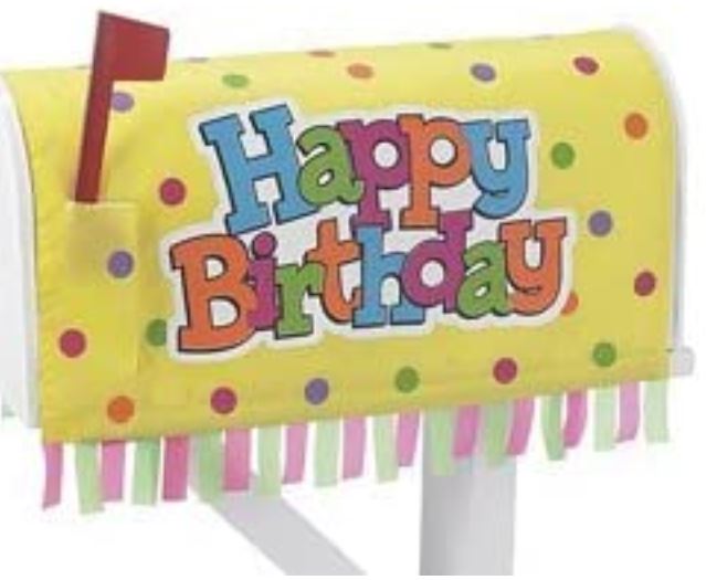 Yellow Happy Birthday Mailbox Cover Festive Outdoor Decor Gift
