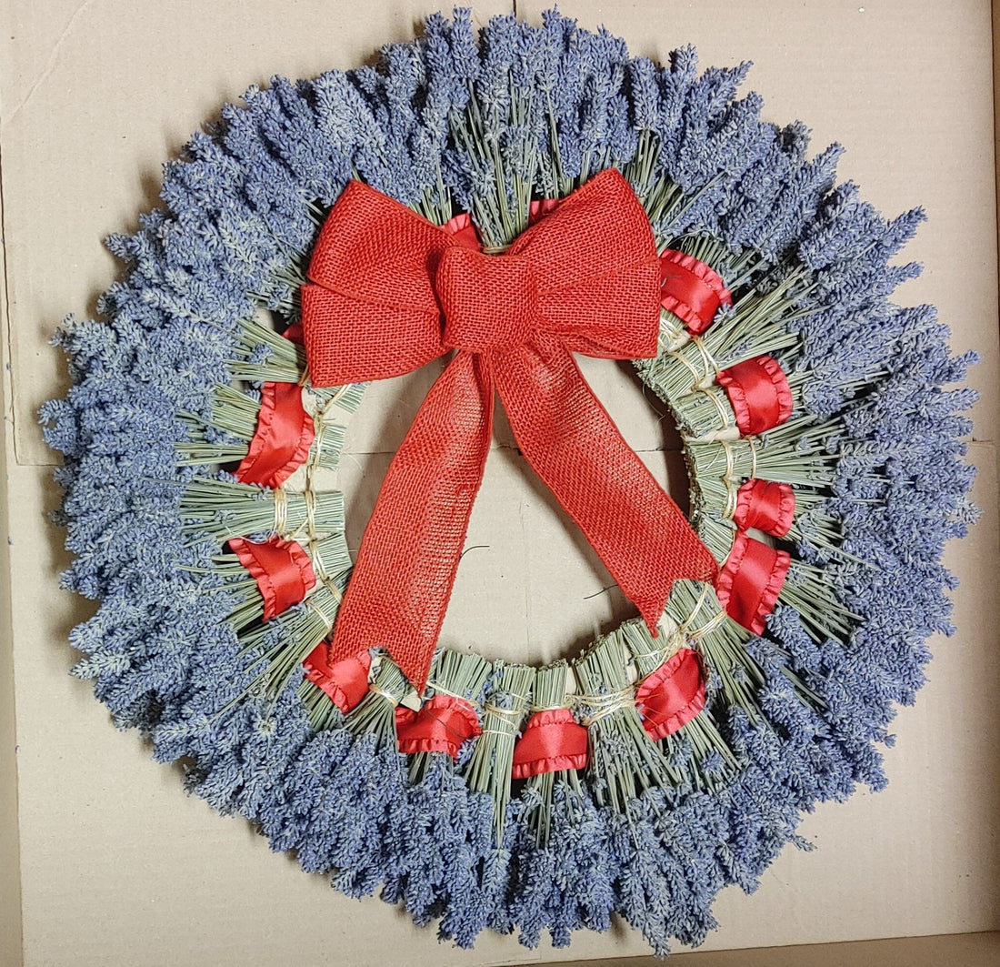 Handmade All-Natural Lavender Wreath -26" Size